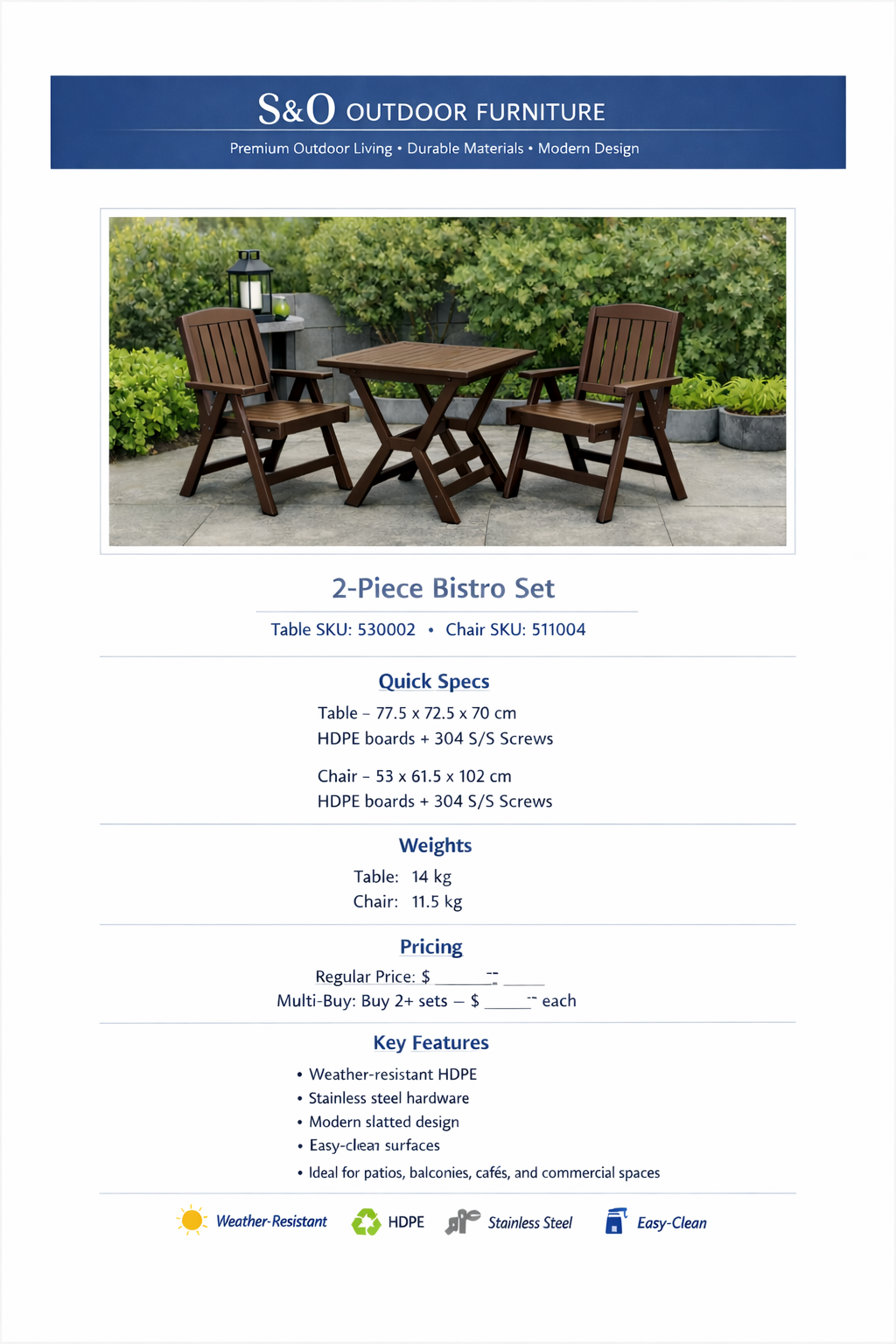 Bistro set