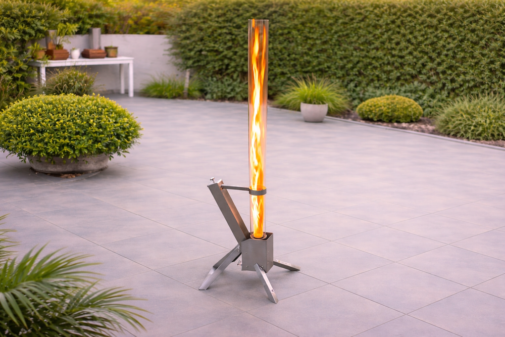 Smokeless patio heater